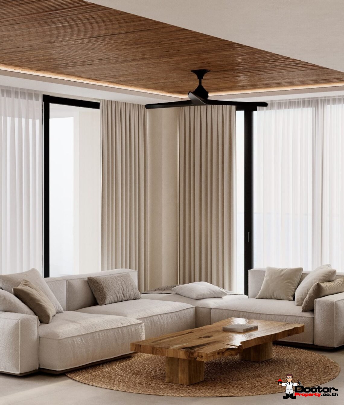 Luxury 3 Bedroom Pool Villa with Partial Sea View in Plai Laem, Koh Samui – For Sale